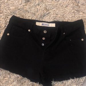 Black denim brandy Melville shorts (mid rise)